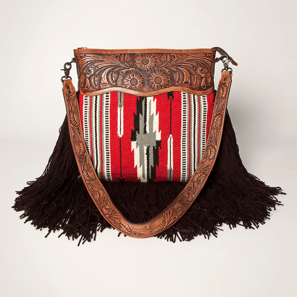 American Darling ADBGZ629 Large Crossbody Hand Tooled Saddle Blanket Genuine Leather Women Bag Western Handbag Purse