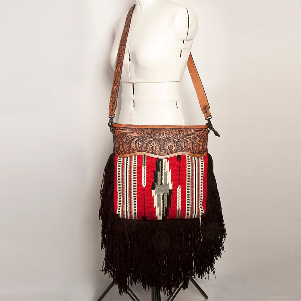 American Darling ADBGZ629 Large Crossbody Hand Tooled Saddle Blanket Genuine Leather Women Bag Western Handbag Purse