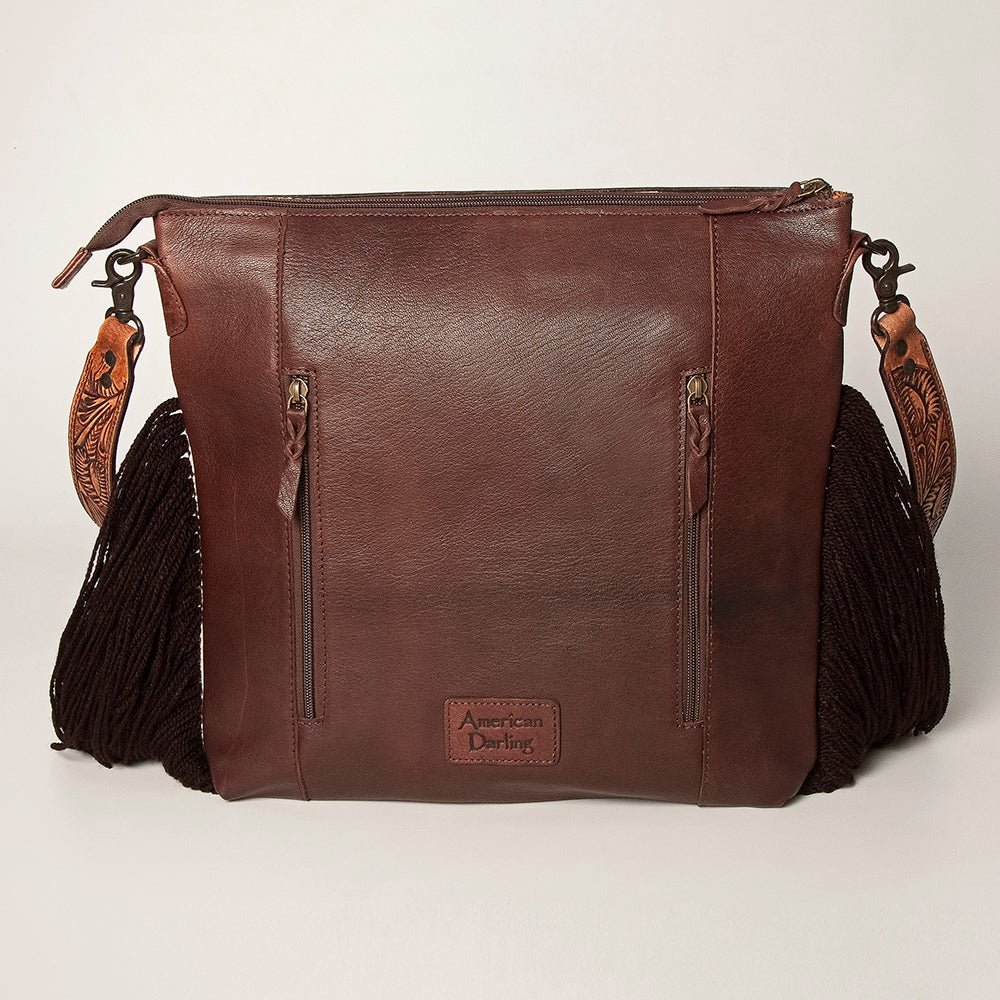 American Darling ADBGZ629 Large Crossbody Hand Tooled Saddle Blanket Genuine Leather Women Bag Western Handbag Purse