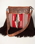 American Darling ADBGZ629 Large Crossbody Hand Tooled Saddle Blanket Genuine Leather Women Bag Western Handbag Purse