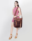 American Darling ADBGZ259A Tote Hand Tooled Genuine Leather Women Bag Western Handbag Purse