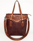 American Darling ADBGZ259A Tote Hand Tooled Genuine Leather Women Bag Western Handbag Purse