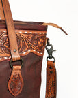 American Darling ADBGZ259A Tote Hand Tooled Genuine Leather Women Bag Western Handbag Purse