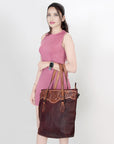 American Darling ADBGZ259A Tote Hand Tooled Genuine Leather Women Bag Western Handbag Purse
