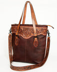 American Darling ADBGZ259A Tote Hand Tooled Genuine Leather Women Bag Western Handbag Purse