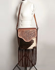 American Darling TOTE Upcycled Wool Genuine Leather women bag western handbag purse