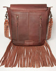 American Darling Cross Body Hand Tooled Hair On Genuine Leather Women Bag Western Handbag Purse