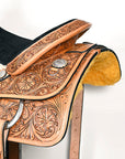 Bar H Equine American Leather Horse Saddle Tack One Ear Headstall | Breast Collar | Browband Headstall | Wither Strap | Tack Set BER252