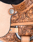 Bar H Equine American Leather Horse Saddle Tack One Ear Headstall | Breast Collar | Browband Headstall | Wither Strap | Tack Set BER252