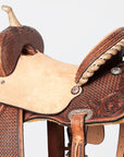 Bar H Equine American Leather Horse Saddle Tack One Ear Headstall | Breast Collar | Browband Headstall | Wither Strap | Tack Set BER252