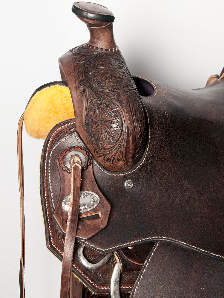 Bar H Equine American Leather Horse Saddle Tack One Ear Headstall | Breast Collar | Browband Headstall | Wither Strap | Tack Set BER255