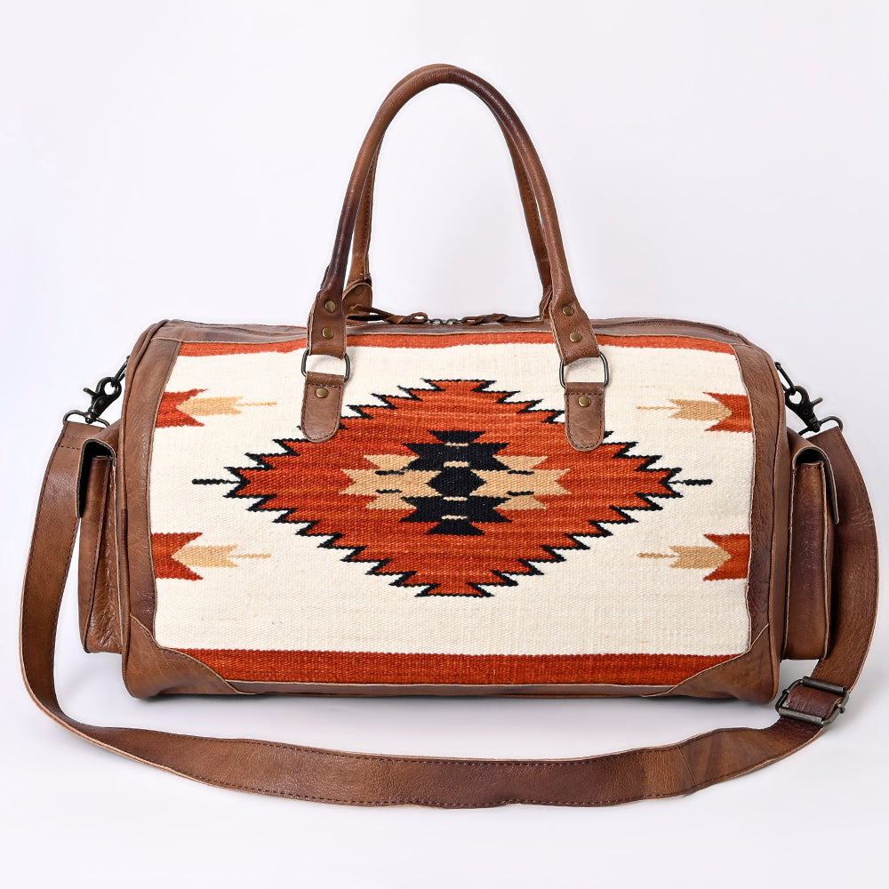 American Darling Duffel Saddle Blanket Genuine Leather Women Bag Western Handbag Purse