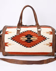 American Darling Duffel Saddle Blanket Genuine Leather Women Bag Western Handbag Purse
