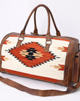 American Darling Duffel Saddle Blanket Genuine Leather Women Bag Western Handbag Purse