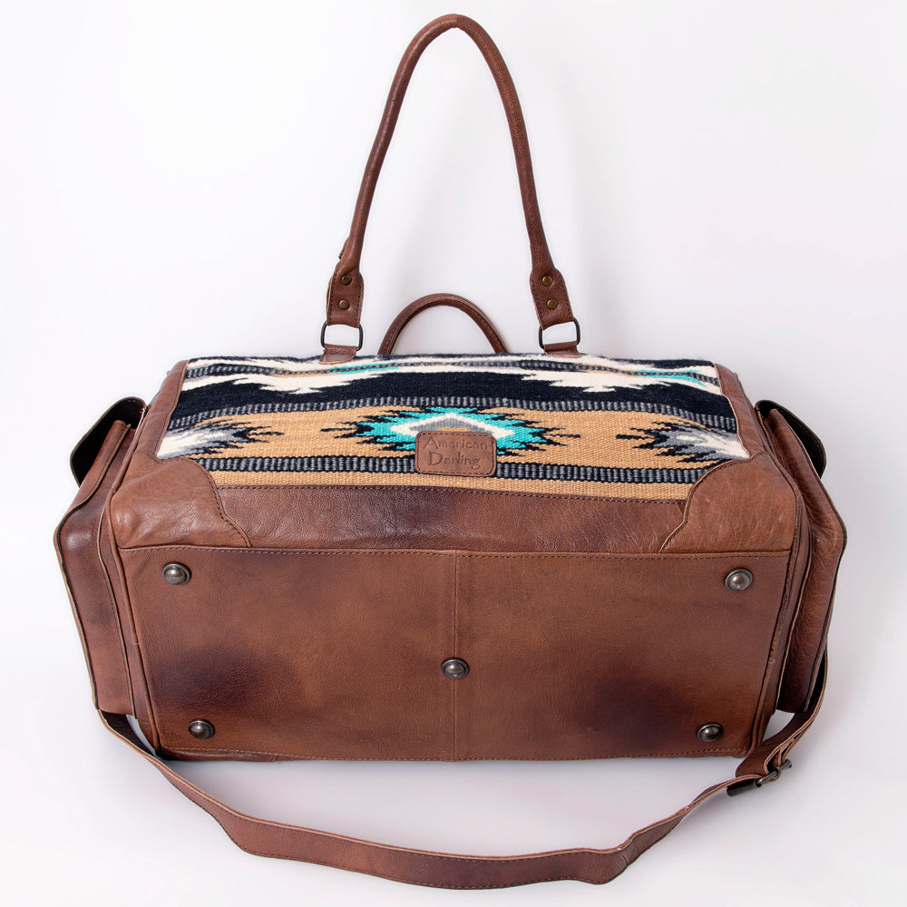 American Darling Duffel Saddle Blanket Genuine Leather Women Bag Western Handbag Purse