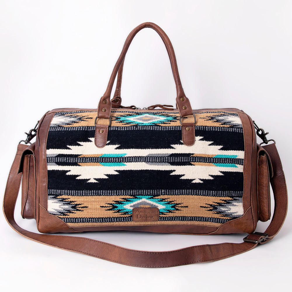 American Darling Duffel Saddle Blanket Genuine Leather Women Bag Western Handbag Purse