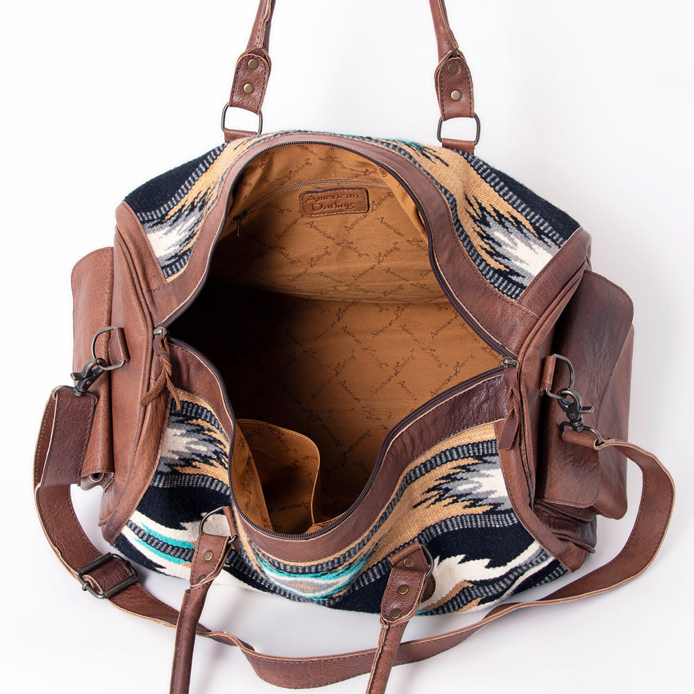 American Darling Duffel Saddle Blanket Genuine Leather Women Bag Western Handbag Purse