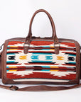 American Darling Duffel Saddle Blanket Genuine Leather Women Bag Western Handbag Purse