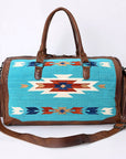 American Darling Duffel Saddle Blanket Genuine Leather Women Bag Western Handbag Purse