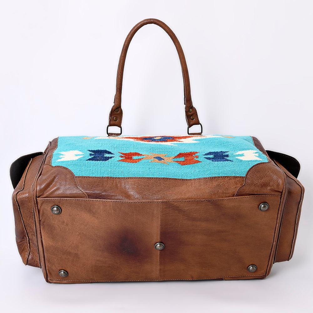 American Darling Duffel Saddle Blanket Genuine Leather Women Bag Western Handbag Purse