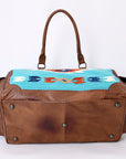American Darling Duffel Saddle Blanket Genuine Leather Women Bag Western Handbag Purse