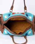 American Darling Duffel Saddle Blanket Genuine Leather Women Bag Western Handbag Purse