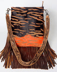 American Darling ADBGS192AB Messenger Hair On Genuine Leather Women Bag Western Handbag Purse
