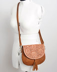 American Darling Messenger Hand Tooled Genuine Leather Women Bag Western Handbag Purse