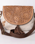 American Darling Messenger Hand Tooled Genuine Leather Women Bag Western Handbag Purse