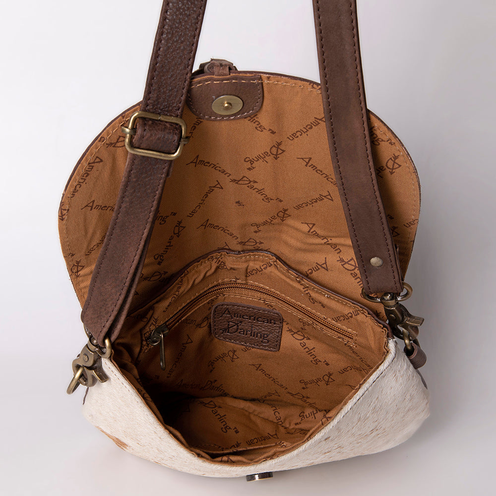 American Darling Messenger Hand Tooled Genuine Leather Women Bag Western Handbag Purse
