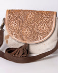 American Darling Messenger Hand Tooled Genuine Leather Women Bag Western Handbag Purse