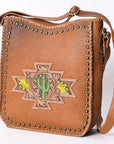 American Darling Large Crossbody Hand Tooled Genuine Leather Women Bag Western Handbag Purse