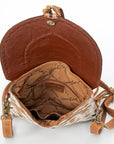 American Darling Messenger Hand Tooled Hair On Genuine Leather Women Bag Western Handbag Purse