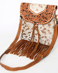 American Darling Messenger Hand Tooled Hair On Genuine Leather Women Bag Western Handbag Purse