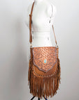 American Darling Large Crossbody Hand Tooled Genuine Leather women bag western handbag purse