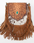 American Darling Large Crossbody Hand Tooled Genuine Leather women bag western handbag purse