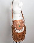 American Darling Large Crossbody Hand Tooled Genuine Leather women bag western handbag purse