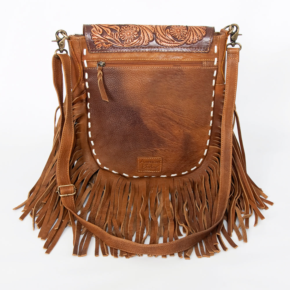 American Darling Large Crossbody Hand Tooled Genuine Leather women bag western handbag purse