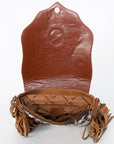 American Darling Large Crossbody Hand Tooled Genuine Leather women bag western handbag purse