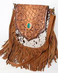 American Darling Large Crossbody Hand Tooled Genuine Leather women bag western handbag purse