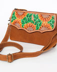 American Darling Hand Tooled Genuine Leather Women Bag Western Handbag Purse