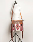 American Darling ADBGZ569A Signature Crossbody Hand Tooled Saddle Blanket Genuine Leather Women Bag Western Handbag Purse