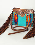 American Darling Cross Body Saddle Blanket Genuine Leather Women Bag Western Handbag Purse
