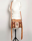 American Darling Cross Body Hand Tooled Saddle Blanket Genuine Leather women bag western handbag purse