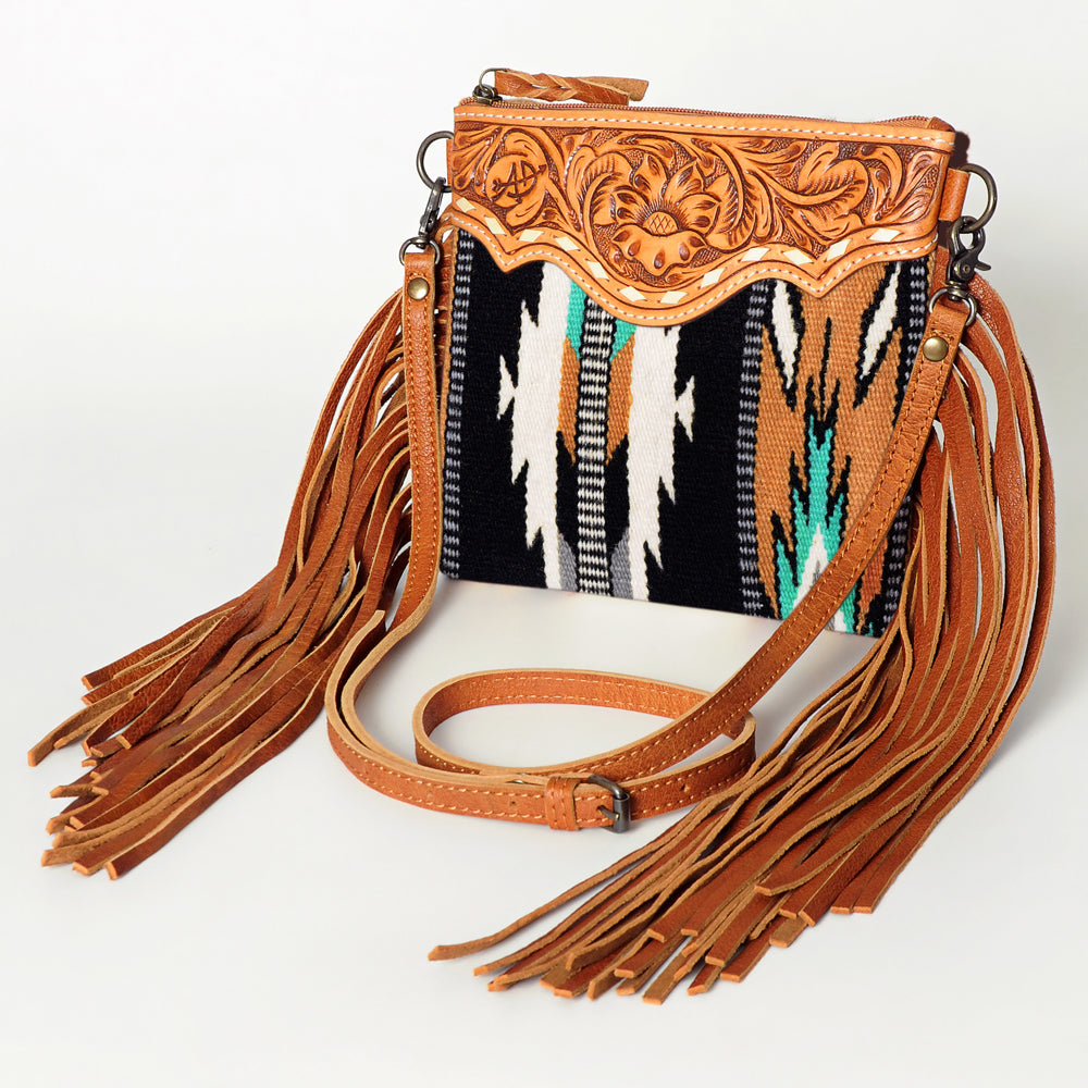 American Darling Cross Body Hand Tooled Saddle Blanket Genuine Leather women bag western handbag purse