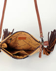 American Darling Cross Body Hand Tooled Saddle Blanket Genuine Leather women bag western handbag purse