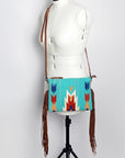 American Darling Cross Body Hand Tooled Saddle Blanket Genuine Leather women bag western handbag purse