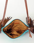 American Darling Cross Body Hand Tooled Saddle Blanket Genuine Leather women bag western handbag purse