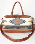 American Darling Duffel Saddle Blanket Genuine Leather Women Bag Western Handbag Purse