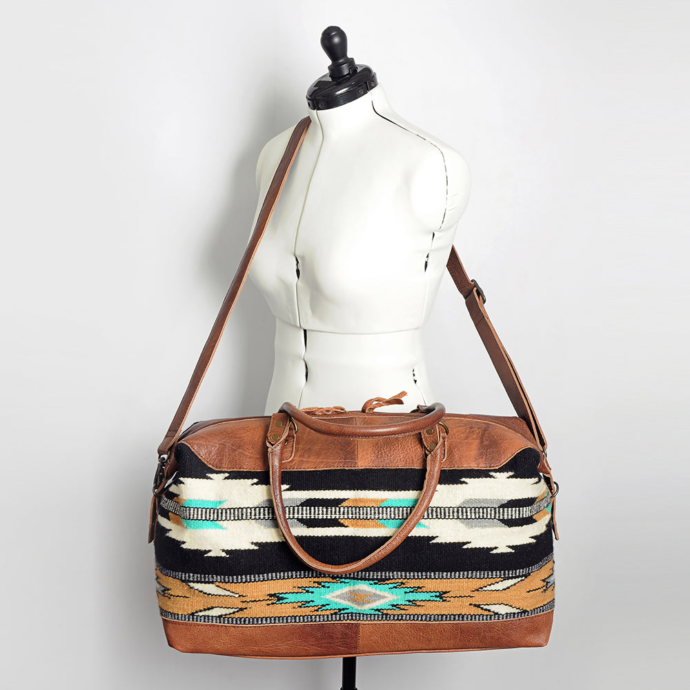 American Darling Duffel Saddle Blanket Genuine Leather Women Bag Western Handbag Purse